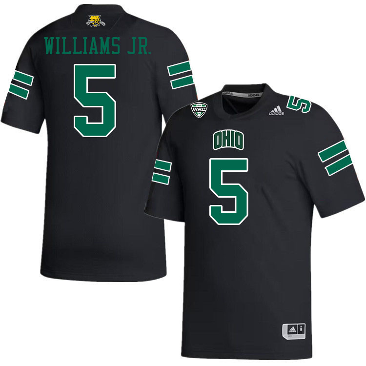 Ohio Bobcats #5 Adonis Williams Jr. College Football Jerseys Stitched-Black